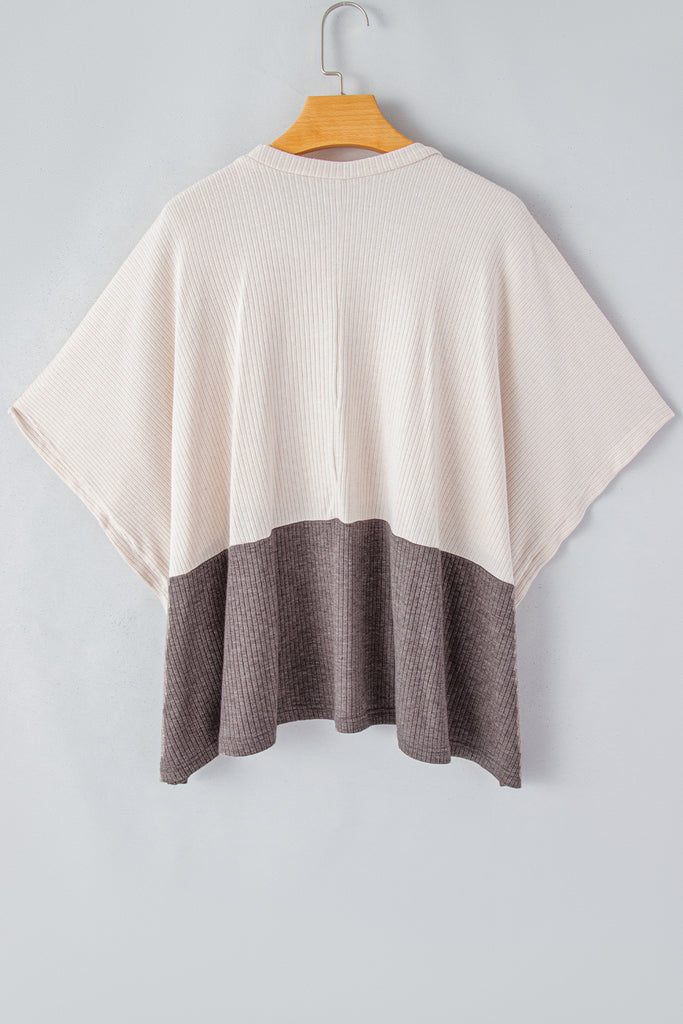 Casual Knit Poncho Top